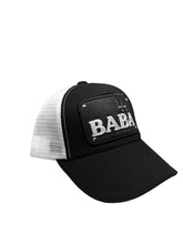 Arabic letter "BABA" Hand Craft Base Ball Cap in Black & White