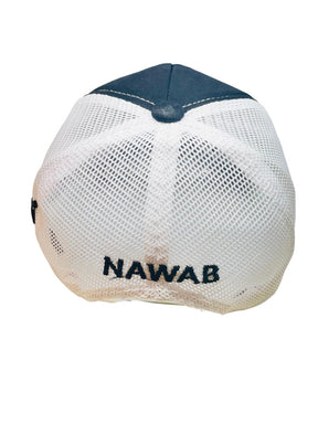 Arabic Letter "NAWAAB" Hand Craft Base Ball Cap In Black & White