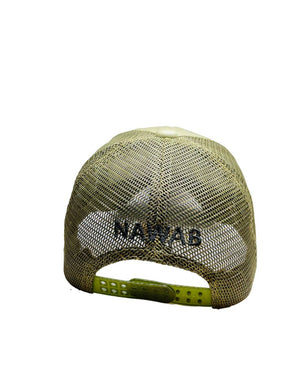 Arabic Letter "NAWAAB" Hand Craft Base Ball Cap In Greish Henna