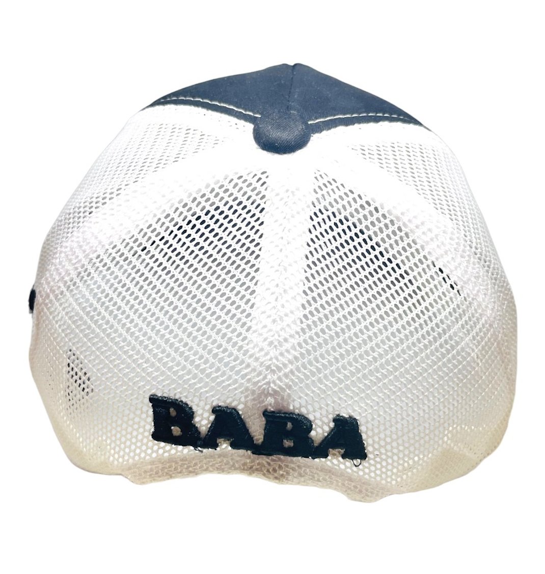 Arabic letter "BABA" Hand Craft Base Ball Cap in Black & White