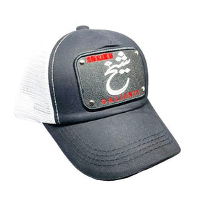 Arabic Letter "SHEIKH" Hand Craft Base Ball Cap In Black & White