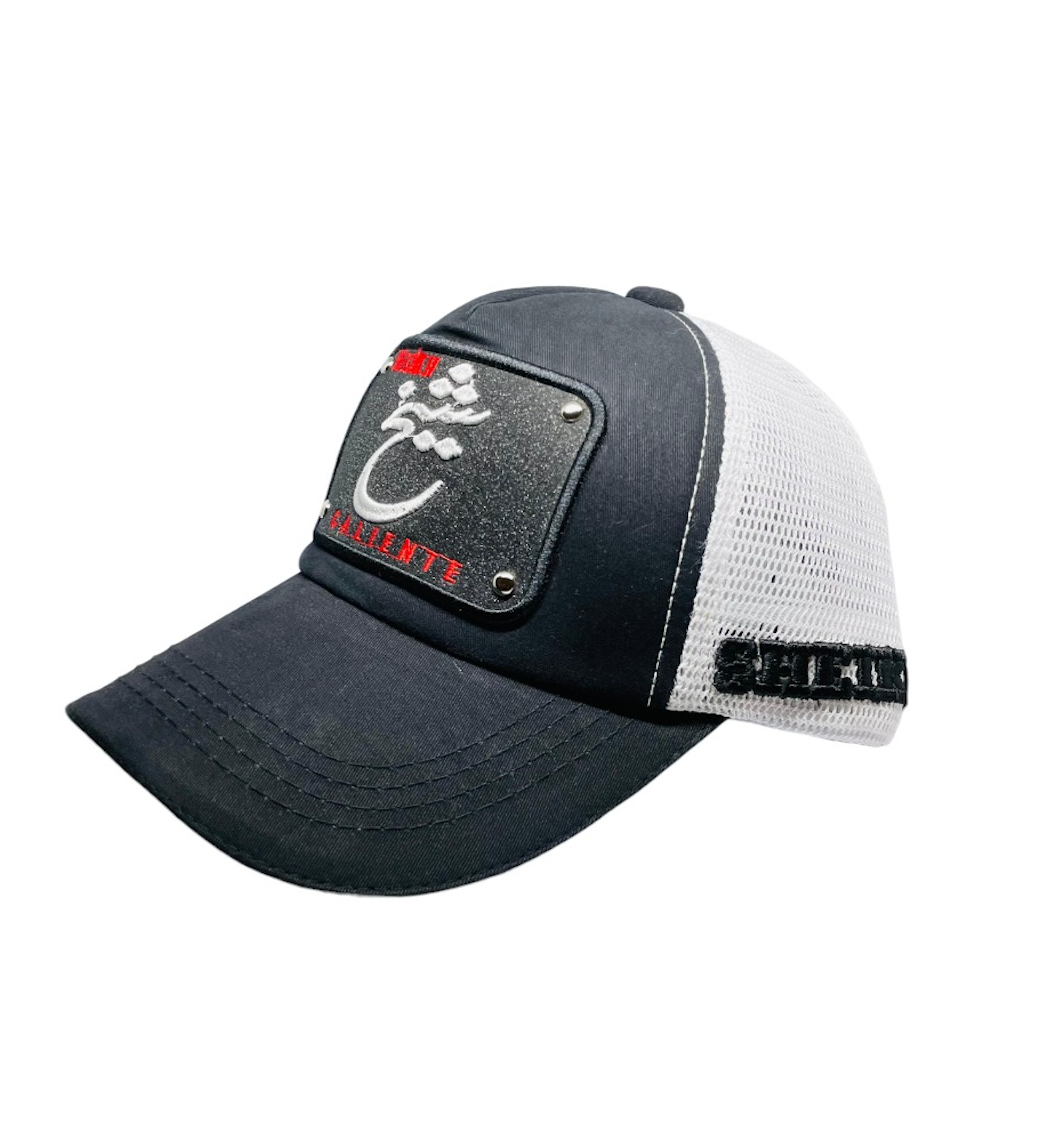 Arabic Letter “SHEIKH” Hand Craft Base Ball Cap In White & Black