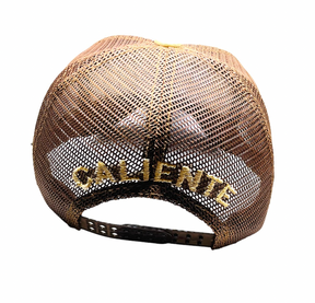 Arabic Letter "SHEIKH" Hand Craft Base Ball Cap in Golden Brown & Black