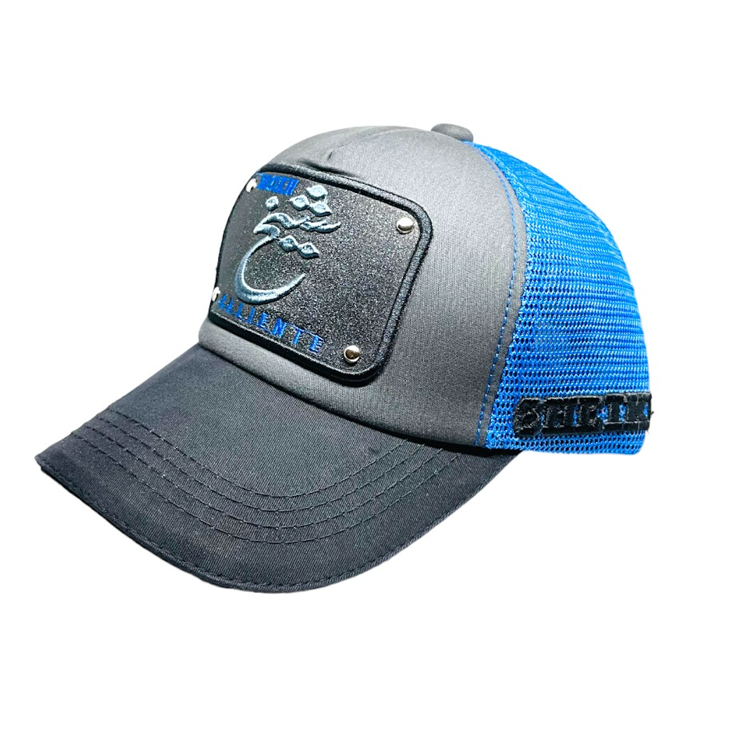 Arabic Letter “SHEIKH” Hand Craft Base Ball Cap In Blue & Black